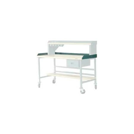 Built Rite Br 72"W X 36"D Back & End Stops - Gray BS366-GY